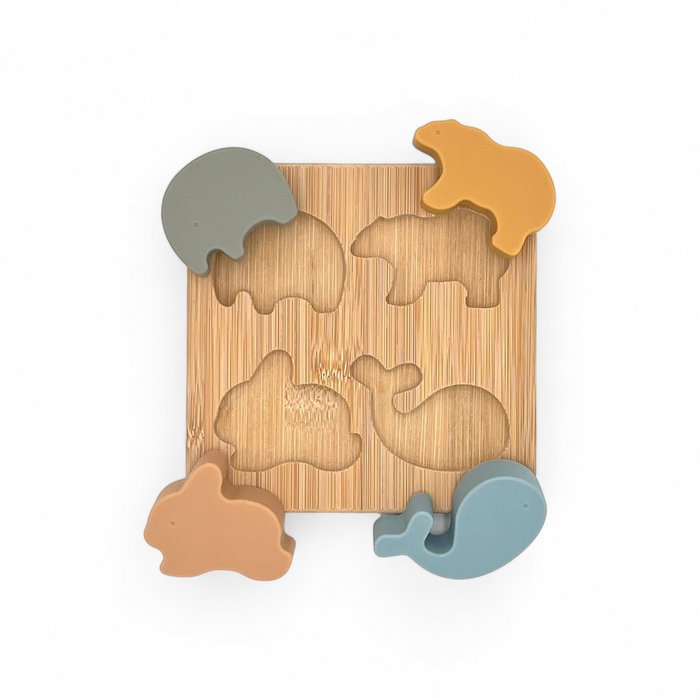 Siliconen puzzel - Dierenfiguren