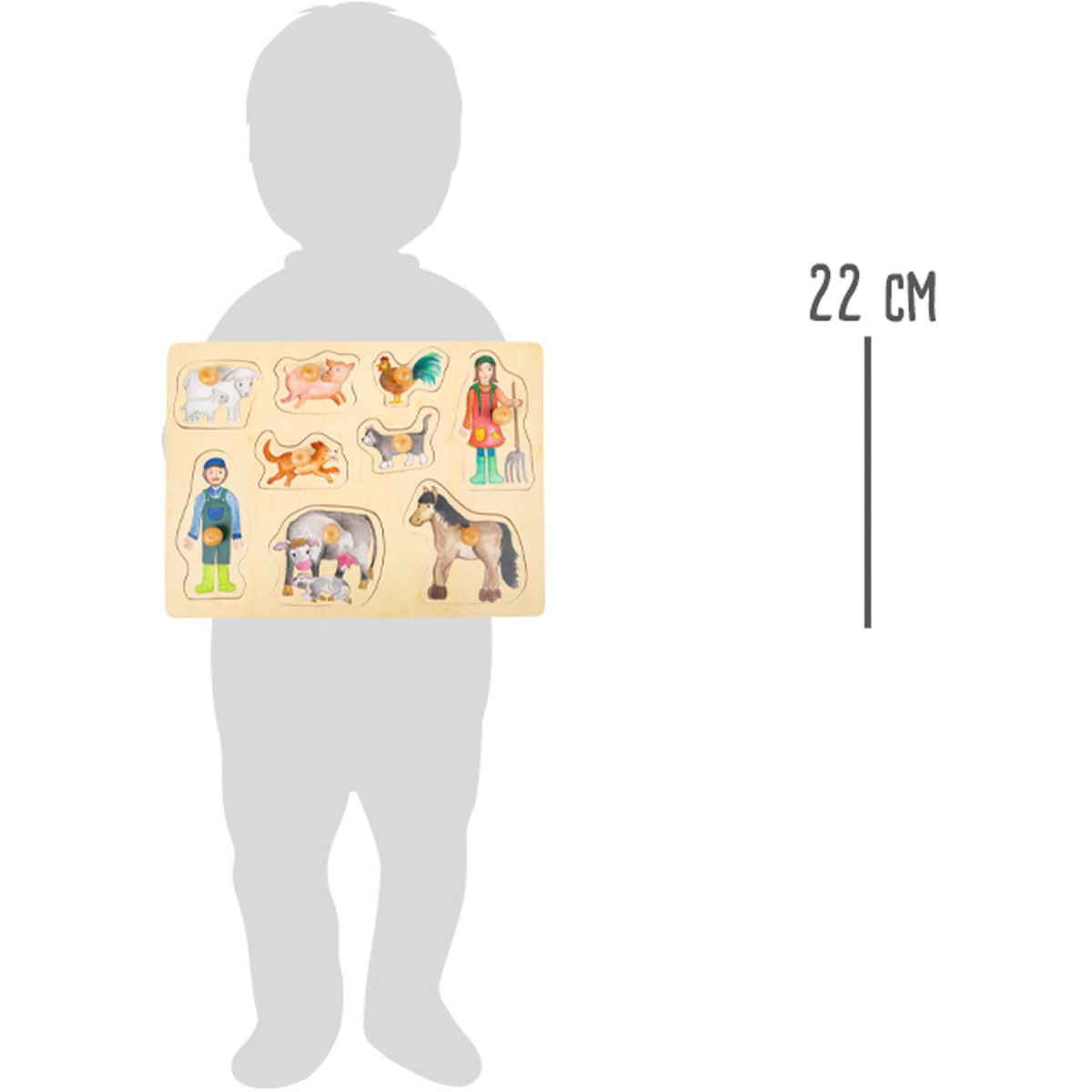 Houten legpuzzel boerderij en platteland