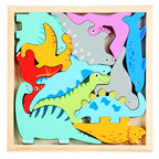 Houten 3D puzzel - Dino's