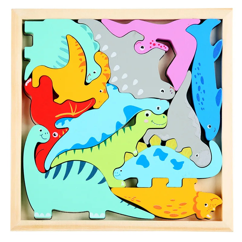 Houten 3D puzzel - Dino's