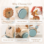 Houten speelgoedtrein dieren