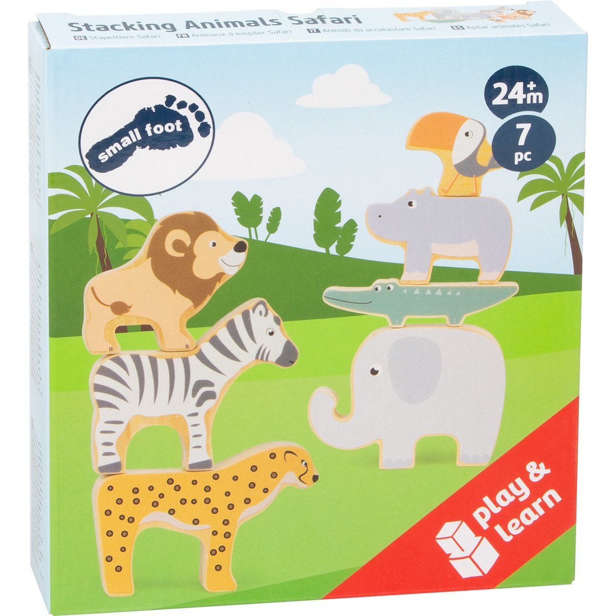Houten safari stapeldieren