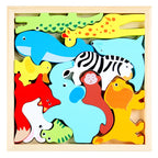 Houten 3D puzzel - Wilde dieren
