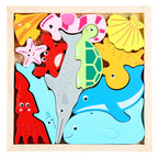 Houten 3D puzzel - Zeedieren