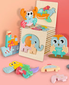 Houten puzzel voor de kleinste - Krokodil