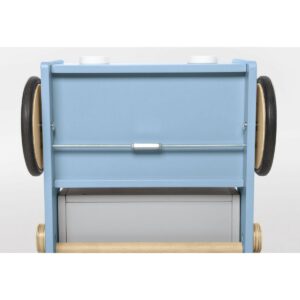 Leren loopwagen 'Kipplaster Fred', blauw - Afbeelding 5