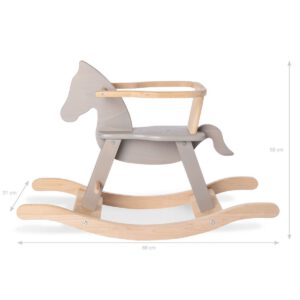 Hobbelpaard 'Pinolino' met ring, grijs/naturel - Afbeelding 2