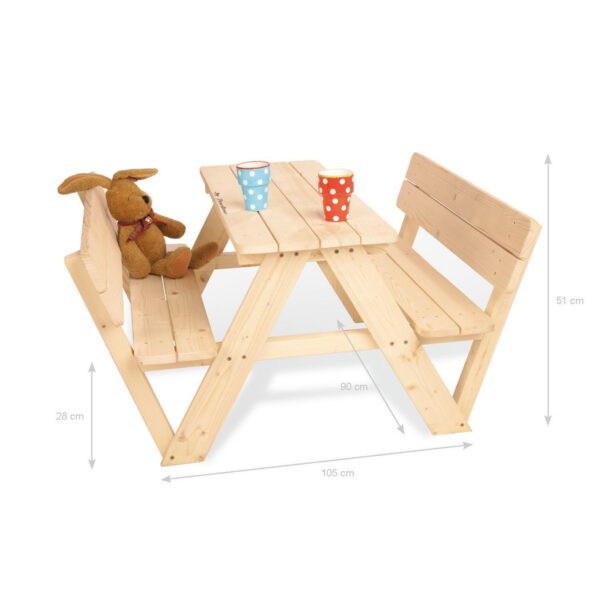 Kinderpicknickbank 'Nicki' naturel - Afbeelding 2