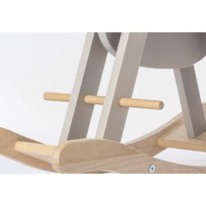 Hobbelpaard 'Pinolino' met ring, grijs/naturel - Afbeelding 7