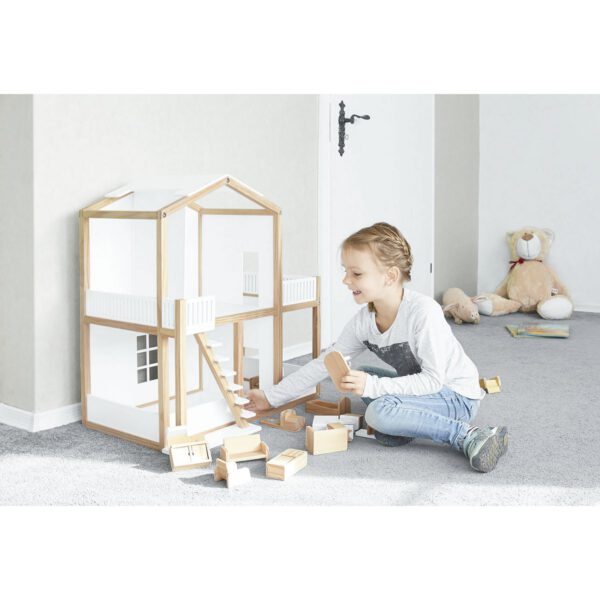 Poppenhuis 'Ida', wit - Afbeelding 7