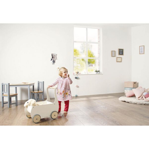 Poppenwagen 'Mette', wit - Afbeelding 8