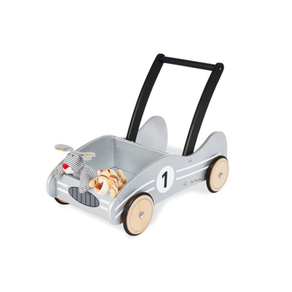 Houten loopwagen 'Kimi', zilver