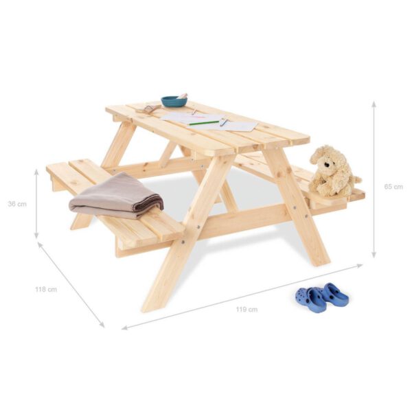 Kinderpicknickbank 'Nicki für 4 Maxi' naturel - Afbeelding 2