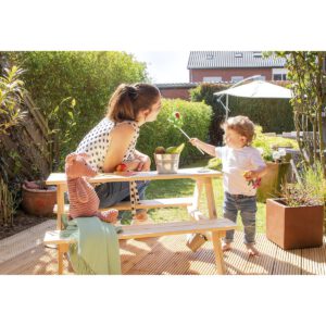 Kinderpicknickbank 'Nicki für 4', naturel - Afbeelding 5