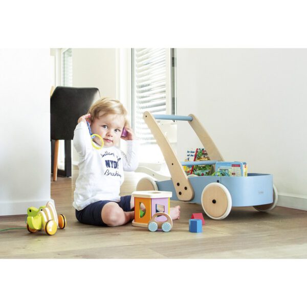 Pinolino Kinderträume Houten loopwagen 'Fiete', blauw - Afbeelding 5