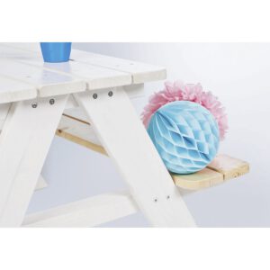 Kinderpicknickbank 'Nicki für 4', wit - Afbeelding 3