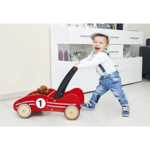 Leren looprek 'Kimi', rood - Afbeelding 4