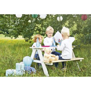 Kinderpicknickbank 'Nicki für 4', wit - Afbeelding 6