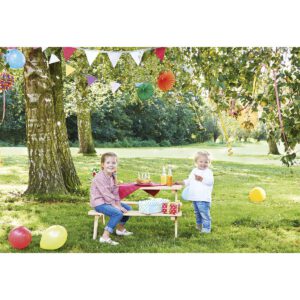 Kinderpicknickbank 'Nicki für 4', naturel - Afbeelding 4