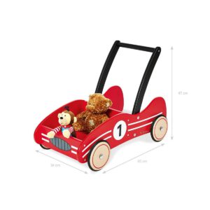 Leren looprek 'Kimi', rood - Afbeelding 2